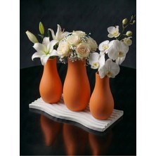 Canseb Elegance Elegance Serisi - Dörtlü Vazo Set - Renkli - Dekoratif Set - (Çiçekler Dahil Değildir)