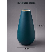 Canseb Elegance Modern Vazo - El Boyaması Işçilik - Premium - ( Ölçüler: 15 x 8 x 3 cm )
