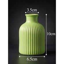 Canseb Elegance (Mermer Tozu Içerir) - 10CM Mini Vazo - Fıstık Yeşil - El Boyaması Işçilik - Elegance Seri