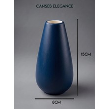Canseb Elegance Modern Vazo - El Boyaması Işçilik - Premium - ( Ölçüler: 15 x 8 x 3 cm )