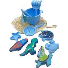 Playnjoy - Silikon Plaj Oyuncak Seti - 10 Parça - Mavi