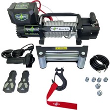 Quatro 13500LB 12V Çelik Halatlı Elektrikli Vinç Off-Road  Çekici  4x4,arazi Karavan