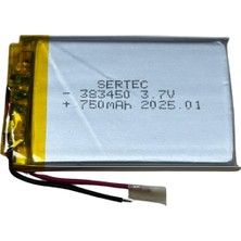 Uravas Store Sertec 383450 3.7V 750 Mah Li-Polymer Pil (DEVRELI/1.5A)