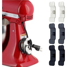 Uravas Store 6'lı Pratik Kablo Toparlayıcı Yapışkanlı Klips Mutfak Air Fryer Kettle Kahve Tost Makinası