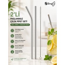 Single 2 Li Paslanmaz Çelik Pipet Seti
