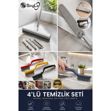 Single 4 Lü Premium Temizlik Seti Çekpas, Dip Köşe, Detay Temizlik ve Cımbızlı Fırça