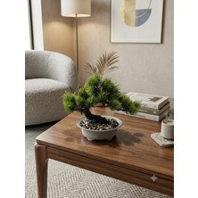 Kastasaksı 20X27 cm Yapay Bonzai Ağaçlı Modern Dekoratif Saksı