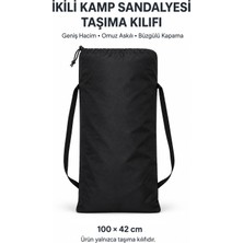 Düvenci 2 Kamp Sandalyesi Taşıma Kılıfı, Antrasit 100 × 42 cm