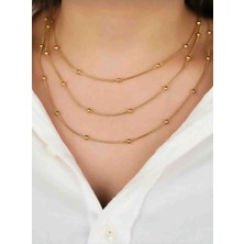 Belirtilmemiş Zeynep Beautly Handmade Çelik 3 Lü Dorika Kolye