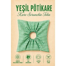 Hophera Pötikare Kare Scrunchie Toka Güçlü Lastikli Saç Tokası