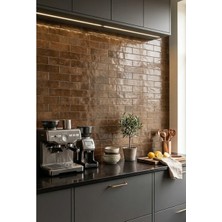Karo Metro Antic Cotto Glossy (054-M2)SUBWAY Duvar Seramiği 7,5X30 cm Mutfak Tezgah Arası ve Banyo Fayansı