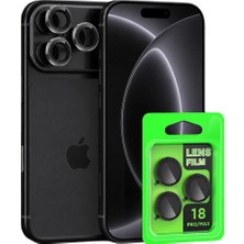 Eco Port Newface Apple Iphone 18 Pro Max Raze Metal Kamera Lens - Siyah