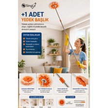 Single ( +1 Yedekli ) Teleskopik Çok Fonksiyonlu Tüm Yüzeyler Için Temizleme Mopu