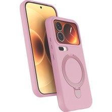 Pamukia Xiaomi Mi 17 Pro Max Regal Magsafe Standlı Kapak - Açık Pembe