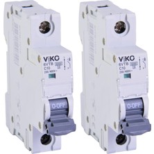 6VTB-1C10 Otomatik Sigorta 6ka C Tipi 1 Kutup 10A (2 Paketi)