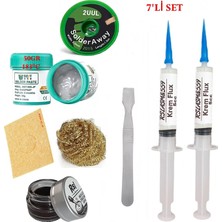 MHM Best Krem Lehim 183°C 50GR Havya Uc Temizleyici Flux Lehim Toplama 2UUL-2015 Lehim Emme Teli Spatula Seti2 TK01