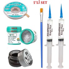 MHM Best Krem Lehim 183°C 50GR Havya Uc Temizleyici Flux Lehim Toplama CP-3515 Lehim Emme Teli Fırça SETI02
