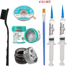 MHM Best Krem Lehim 183°C 50GR Havya Uc Temizleyici Flux Lehim Toplama CP-3515 Lehim Emme Teli 2fırça SETI02