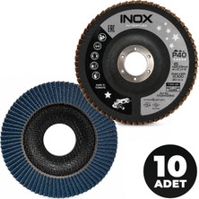 Interflex ZC757X %100 Zirkonyum Flap Disk Zımpara – Profesyonel Metal Zımpara Diski - 40-60-80 Kum-10 Adet