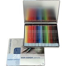 Van Gogh Kuru-Sulu Boya Kalem Seti 24 Renk Metal Kutu ile Kolay Kullanım ve Taşıma