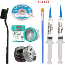 MHM Best Krem Lehim 183°C 50GR Havya Uc Temizleyici Flux Lehim Toplama CP-2515 Lehim Emme Teli 2fırça SETI02