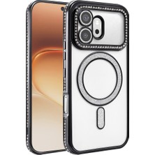 Pamukia Huawei Honor 600 Joke Simli Magneticsafe Kılıf - Siyah