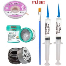 MHM Best Krem Lehim 183°C 50GR Havya Uc Temizleyici Flux Lehim Toplama CP-2015 Lehim Emme Teli Fırça SETI04