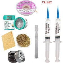 MHM Best Krem Lehim 183°C 50GR Havya Uc Temizleyici Flux Lehim Toplama CP-2015 Lehim Emme Teli Spatula Seti2 TK03