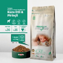 Bonacibo Kuzu Etli ve Pirinçli Yetişkin Kedi Maması 2 kg