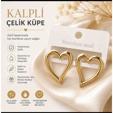 Belirtilmemiş Zeynep Beautly Handmade Kalpli Çelik Küpe