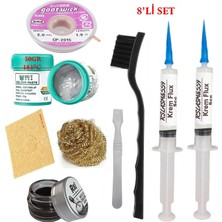 MHM Best Krem Lehim 183°C 50GR Havya Uc Temizleyici Flux Lehim Toplama CP-2015 Lehim Emme Teli Spatula Seti TK02