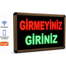 Wifi Kontrollü Akıllı Girmeyiniz/giriniz Tabelası (20X26 Cm) - Tuya ve Sesli Asistan Uyumlu (Tuy