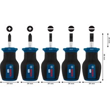 Bosch PRO Avuç İçi Tornavida Seti PH/SL 5li