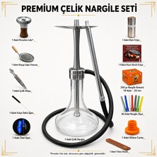 PuffStore Çelik Nargile Seti – Paslanmaz Çelik Nargile Takımı