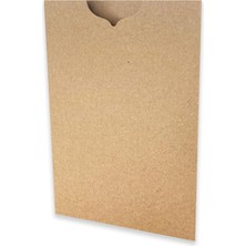 50 Adet Kraft - Düğün, Nikah ve Nişan Davetiye Zarfı - 13X18 cm