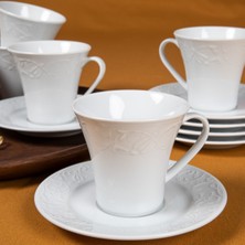 GÜRAL PORSELEN Bahar Dalı 12 Parça 6 Kişilik Çay Fincanı Takımı