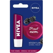 Nivea 4.8 gr Böğürtlen Renkli Dudak Kremi SPF 2 ile Nemlendirici ve Yumuşaklık Sağlar
