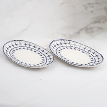 Güral Porselen Elıps 2 Parça 25 cm Bone Kayık Tabak - 1614