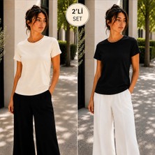 Hayalet Kadın Bisiklet Yaka Kısa Kol T-Shirt Ultra Soft Basic Bluz