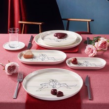 Güral Porselen Love 11 Parça 2 Kişilik Bone Kahvaltı Takımı - 25422