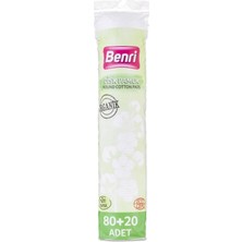 Benri Organik Makyaj Temizleme Pamuğu 80+20 Adet  Makyaj Temizleyici