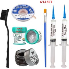 Smnr Best Krem Lehim 183°C 50GR Havya Uc Temizleyici Flux Lehim Toplama Cp-3,0mm Lehim Emme Teli 2fırça SETI04