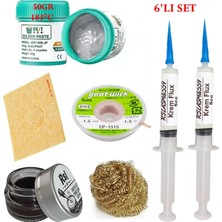 Smnr Best Krem Lehim 183°C 50GR Havya Uc Temizleyici Flux Lehim Toplama Cp-1,5mm Lehim Emme Teli  Seti1 TK01