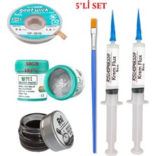 Smnr Best Krem Lehim 183°C 50GR Havya Uc Temizleyici Flux Lehim Toplama Cp-3,5mm Lehim Emme Teli Fırça SETI04