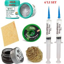 Smnr Best Krem Lehim 183°C 50GR Havya Uc Temizleyici Flux Lehim Toplama 2uul-2,0mm Lehim Emme Teli  Seti1 TK09