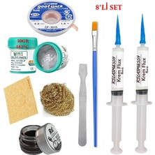 Smnr Best Krem Lehim 183°C 50GR Havya Uc Temizleyici Flux Lehim Toplama Cp-3,0mm Lehim Emme Teli Spatula Seti1 TK02