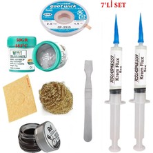 Smnr Best Krem Lehim 183°C 50GR Havya Uc Temizleyici Flux Lehim Toplama Cp-2,5mm Lehim Emme Teli Spatula Seti2 TK04