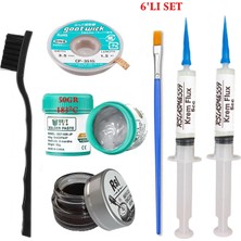 Smnr Best Krem Lehim 183°C 50GR Havya Uc Temizleyici Flux Lehim Toplama Cp-3,5mm Lehim Emme Teli 2fırça SETI04