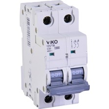 10VTB-2C20 Otomatik Sigorta 10KA C Tipi 2 Kutup 20A