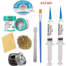 Smnr Best Krem Lehim 183°C 50GR Havya Uc Temizleyici Flux Lehim Toplama Cp-2,5mm Lehim Emme Teli Spatula Seti1 TK01